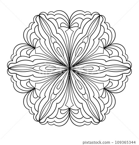 Decorative ornament. Mandala pattern in circle. Decorative ornament. Mandala pattern in circle. 109365344
