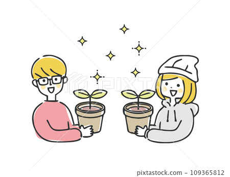 men and women who grow plants men and women who grow plants 109365812