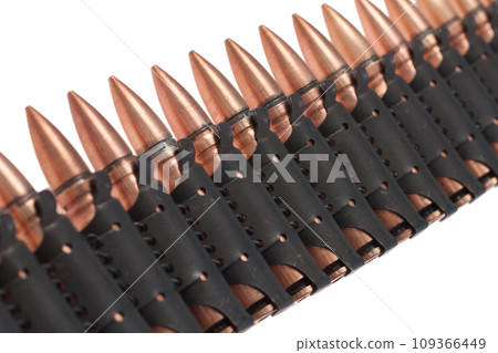 ammunition belt with gun cartridges 109366449
