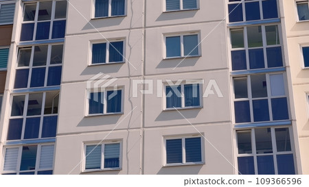 The windows of a residential high-rise building. The windows of a residential high-rise building. 109366596