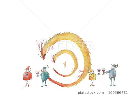 新年素材、龍年、龍的誕生 新年素材、龍年、龍的誕生 109366781