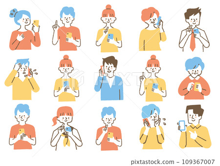 使用手機的人集_color 使用手機的人集_color 109367007