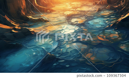 Generative AI, Aerial Symphony: Mesmerizing Ripples from Above 109367304