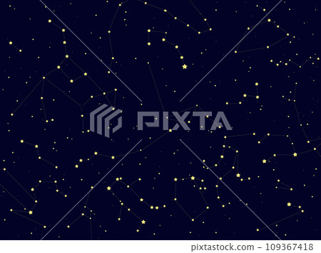 冬季星座插畫背景 冬季星座插畫背景 109367418