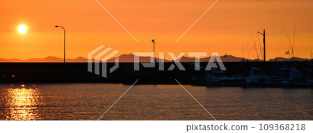 Sunset at the fishing port Sunset at the fishing port 109368218