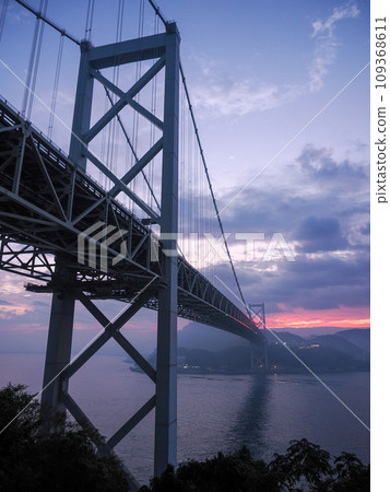 Dawn at Kanmon Bridge 109368611