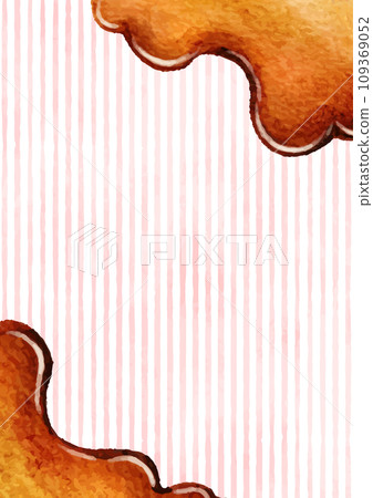 Melted chocolate and striped background 109369052