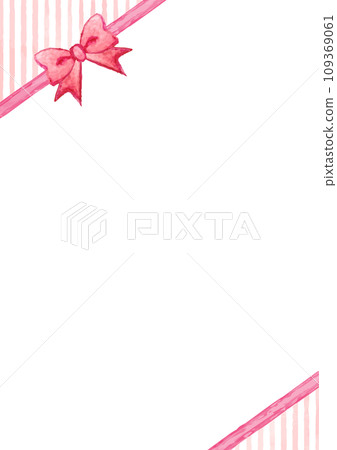 粉紅絲帶和條紋框架 粉紅絲帶和條紋框架 109369061