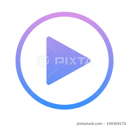 Blue-purple gradation | Simple play button Blue-purple gradation | Simple play button 109369278