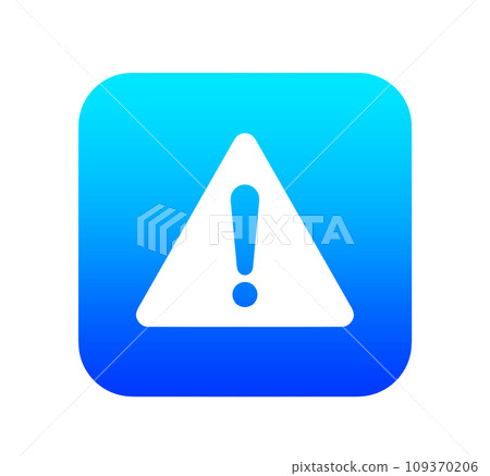 藍色漸層警告標誌 109370206