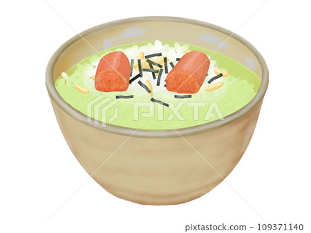 單張明太子茶泡飯（手繪、寫實、寫實） 109371140