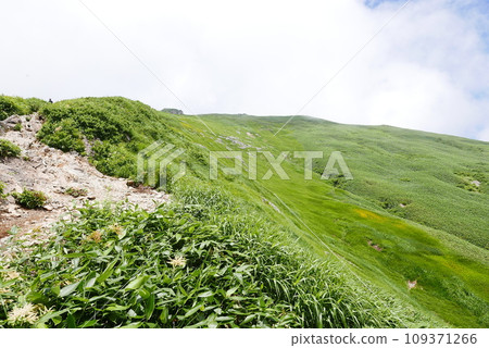 Mount Tanigawa is One of Japanese famous 100 mountains. Mount Tanigawa, Tanigawadake is a craggy, rugged mountain found on the border of Gunma and Niigata prefectures in northern Minakami. Mount Tanigawa is One of Japanese famous 100 mountains. Mount Tanigawa, Tanigawadake is a craggy, rugged mountain found on the border of Gunma and Niigata prefectures in northern Minakami. 109371266