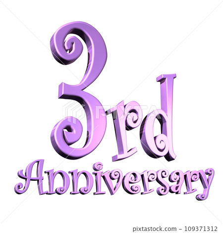 3DCG characters "3rd Anniversary/3rd anniversary" purple, purple 3DCG characters "3rd Anniversary/3rd anniversary" purple, purple 109371312