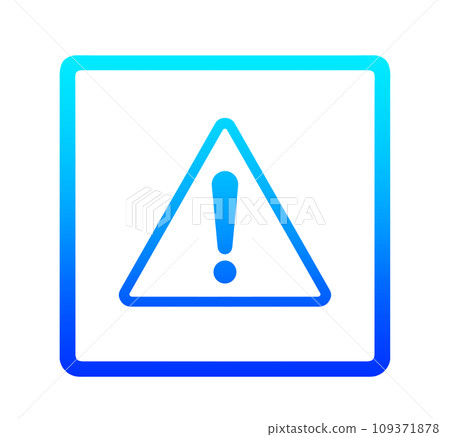blue gradient warning mark 109371878