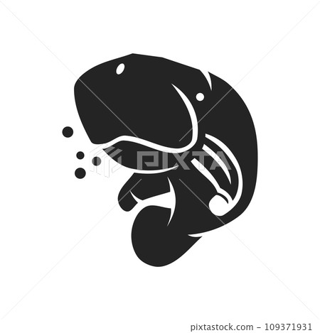 Manatee Logo template Isolated. Brand Identity. Icon Abstract Vector graphic 109371931