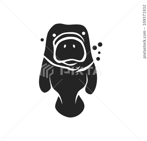 Manatee Logo template Isolated. Brand Identity. Icon Abstract Vector graphic 109371932