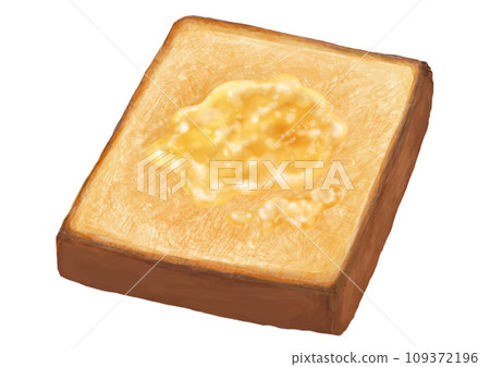 Illustration of a single honey toast (hand-drawn, realistic, photorealistic) Illustration of a single honey toast (hand-drawn, realistic, photorealistic) 109372196