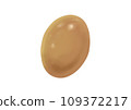 Illustration of a single oden egg (hand-drawn, realistic, photo-realistic) 109372217