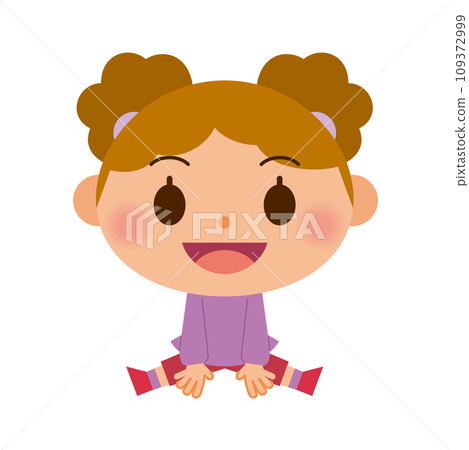 微笑的孩子跳躍 109372999