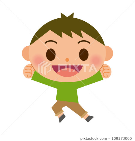 微笑的孩子跳躍 109373000