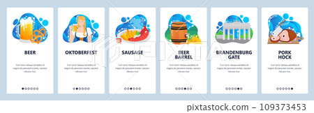 Germany website and mobile app onboarding screens vector template Germany website and mobile app onboarding screens vector template 109373453