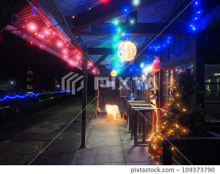 Illumination at Kamijinbai Station on the Watarase Keikoku Railway 109373790