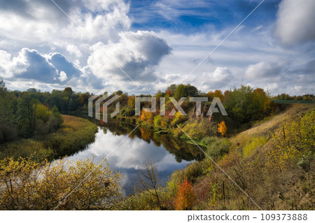 Serene and picturesque scene of autumn Serene and picturesque scene of autumn 109373888