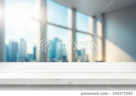 Empty wood tabletop or counter with display product. Blur image of blue sky and hill background. Display product background Empty wood tabletop or counter with display product. Blur image of blue sky and hill background. Display product background 109375095