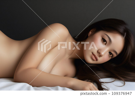 Beautiful Japanese female nude [aspect ratio 2:3] [AI generated image] 109376947