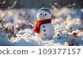cute snowman 109377157