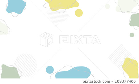 彩色抽象液體形狀的向量插圖集 109377406