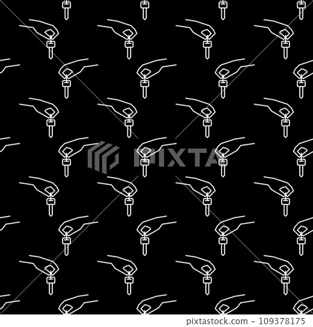 Car Key in Hand vector concept dark line seamless pattern 109378175