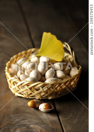 Ginkgo seeds in a basket 109378453