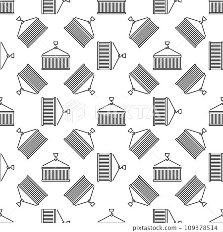 Shipping Container vector Delivery concept minimal line seamless pattern 109378514