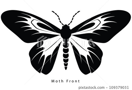 Monarch butterfly silhouette. Vector illustration 109379031