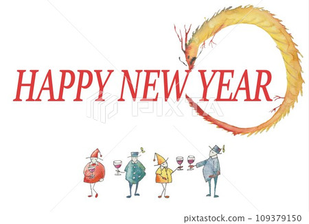 新年素材、龍年、龍的誕生 109379150