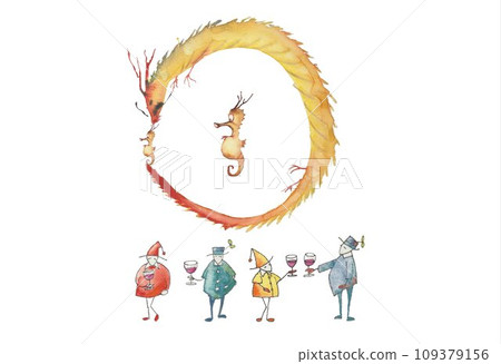 New Year's material, Year of the Dragon, Dragon's spawn New Year's material, Year of the Dragon, Dragon's spawn 109379156