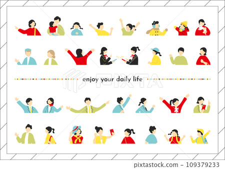 People's daily lifestyle set People's daily lifestyle set 109379233