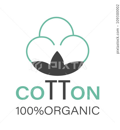 Natural and organic cotton plant, package sticker 109380002