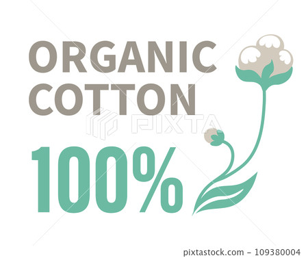 Cotton organic textile fiber package sticker, logo Cotton organic textile fiber package sticker, logo 109380004