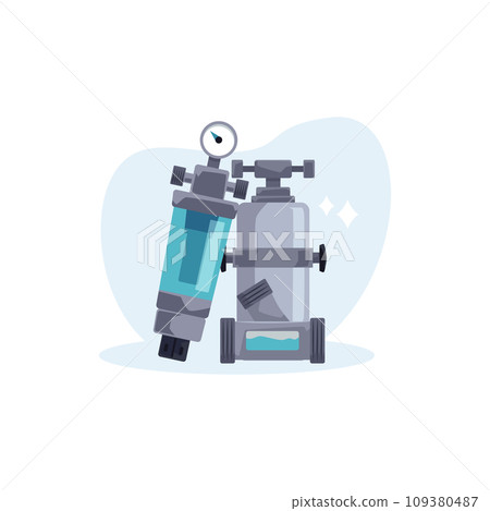 Industrial water filter, vector illustration in cartoon style on white 109380487