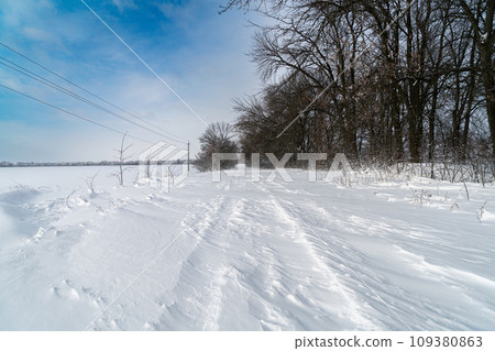 Country winter landscape Country winter landscape 109380863