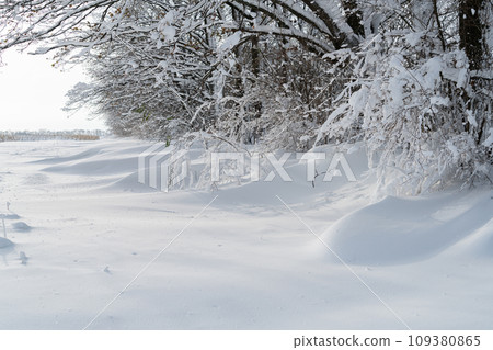 Country winter landscape Country winter landscape 109380865