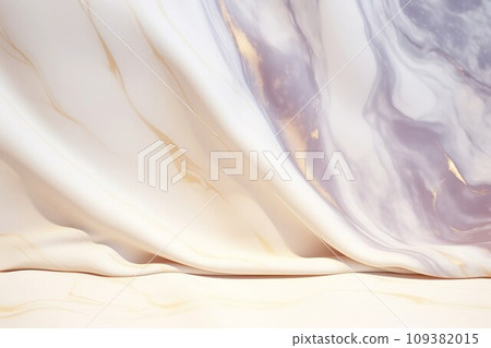 抽像模板具有淺紫色、白色和金色光滑的大理石背景和布式形狀的地板。 AI生成影像 抽像模板具有淺紫色、白色和金色光滑的大理石背景和布式形狀的地板。 AI生成影像 109382015