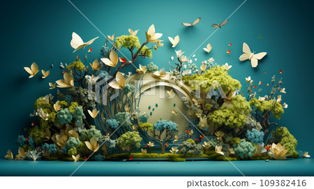 World Earth Day is an annual event celebrated on April 22nd  ,AI generated 109382416