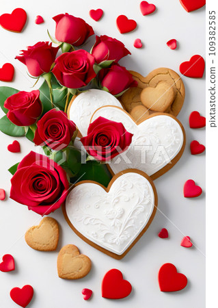 Colorful Valentine's Day card. Colorful Valentine's Day card. 109382585