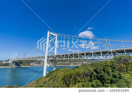 [Yamaguchi Prefecture/Fukuoka Prefecture] Kanmon Bridge (Photo taken from Mekari Parking) 109383084