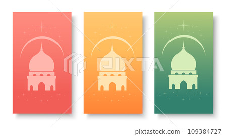 Islamic Mosque Ramadan Kareem minimal banner 109384727