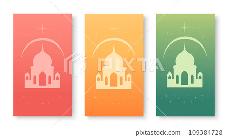 Islamic Mosque Ramadan Kareem minimal banner 109384728