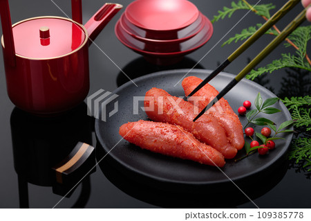 Hakata High-grade Karashi Mentaiko (one piece) New Year's image 109385778